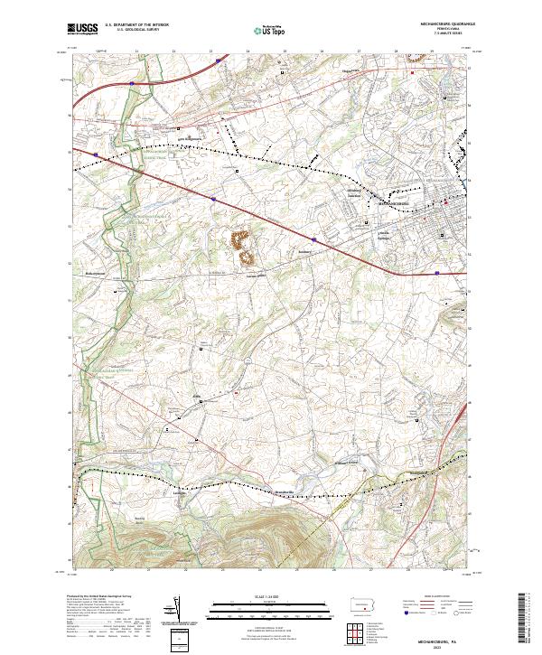 USGS Topographic Map – Mechanicsburg