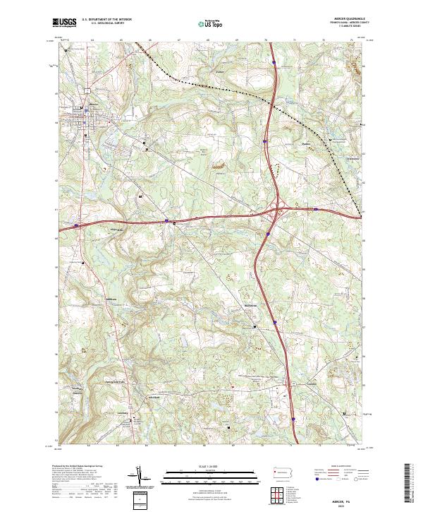 USGS Topographic Map – Mercer
