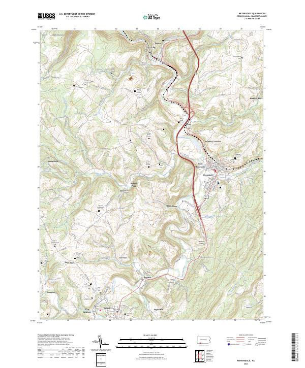 USGS Topographic Map – Meyersdale