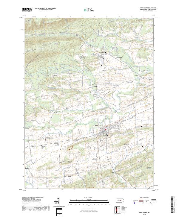 USGS Topographic Map – Mifflinburg