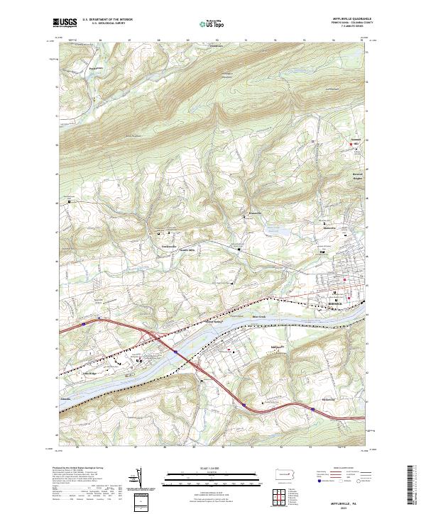USGS Topographic Map – Mifflinville