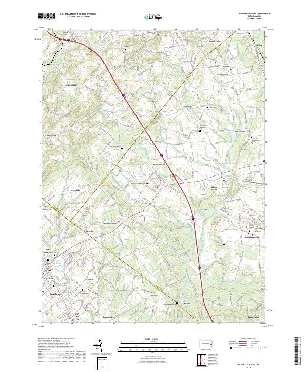USGS Topographic Map – Milford Square