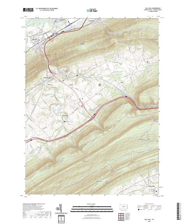 USGS Topographic Map – Mill Hall