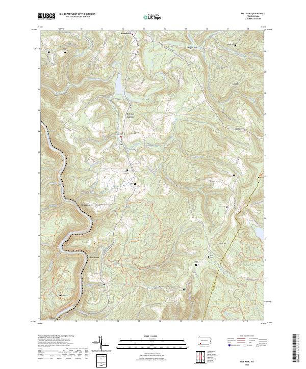 USGS Topographic Map – Mill Run