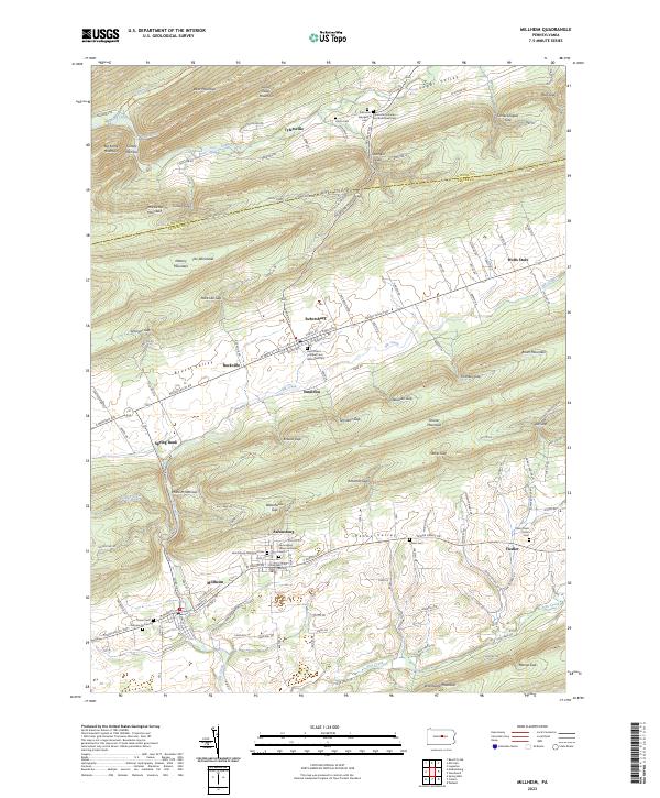 USGS Topographic Map – Millheim