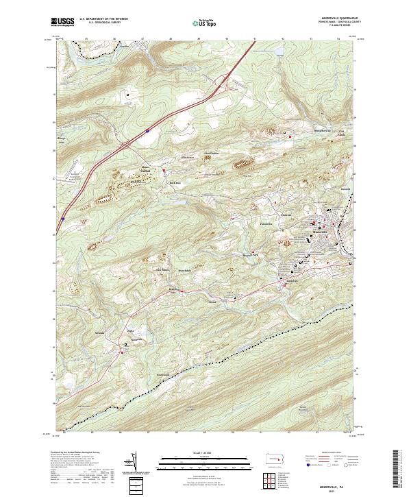 USGS Topographic Map – Minersville