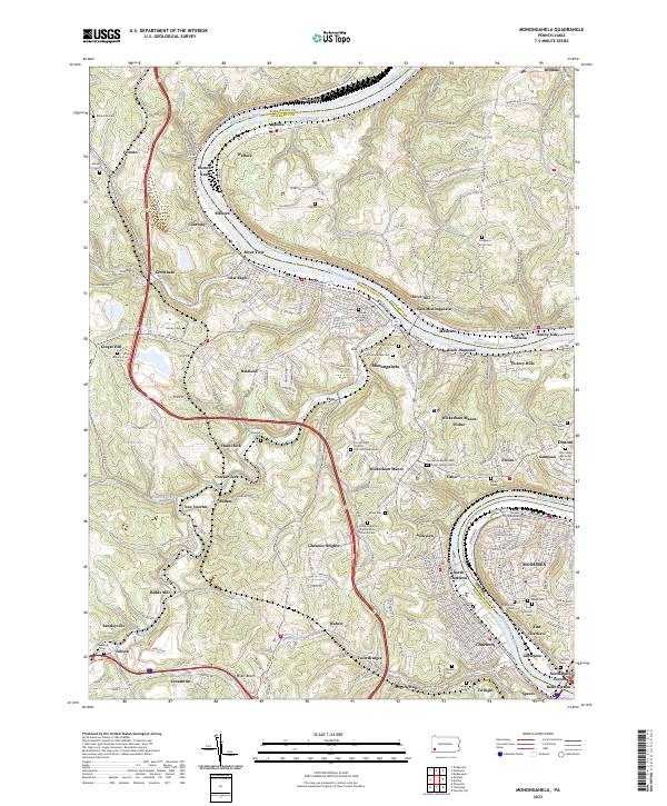 USGS Topographic Map – Monongahela