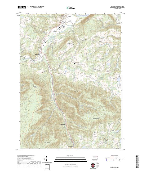 USGS Topographic Map – Monroeton