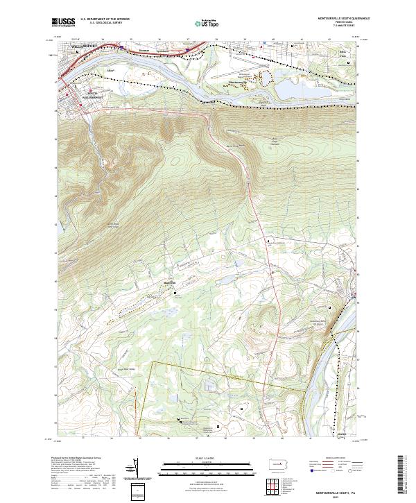 USGS Topographic Map – Montoursville South