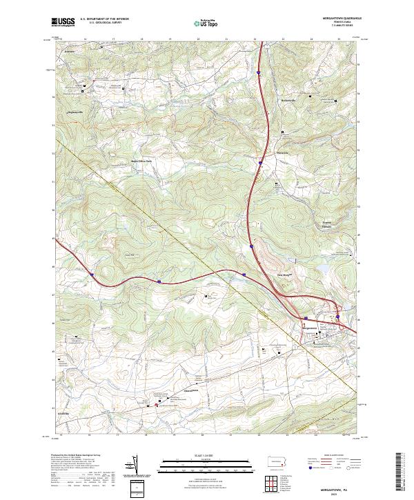 USGS Topographic Map – Morgantown