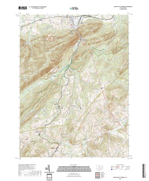 USGS Topographic Map – Mount Holly Springs