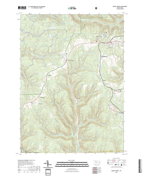 USGS Topographic Map – Mount Jewett