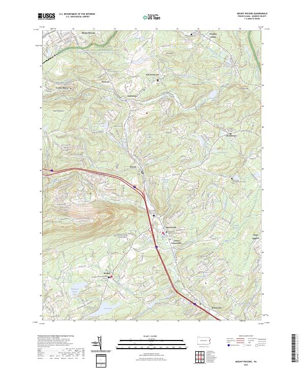 USGS Topographic Map – Mount Pocono