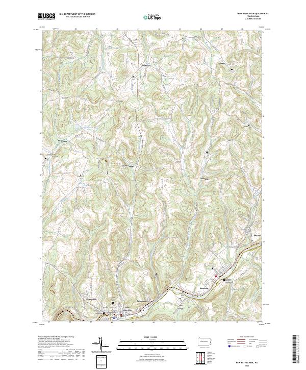 USGS Topographic Map – New Bethlehem