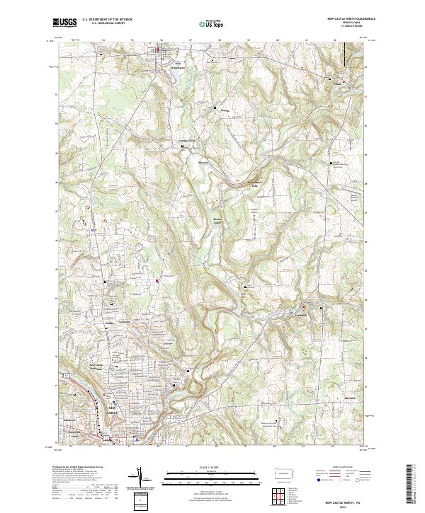 USGS Topographic Map – New Castle North
