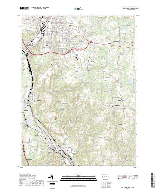 USGS Topographic Map – New Castle South
