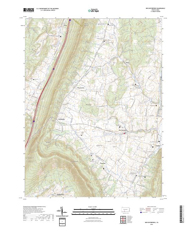 USGS Topographic Map – New Enterprise