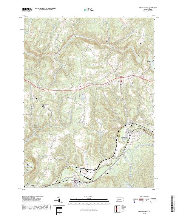 USGS Topographic Map – New Florence