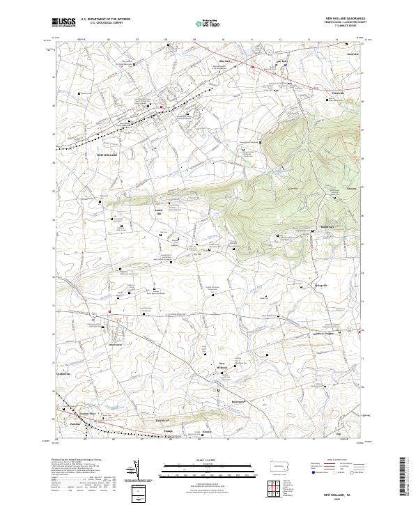 USGS Topographic Map – New Holland