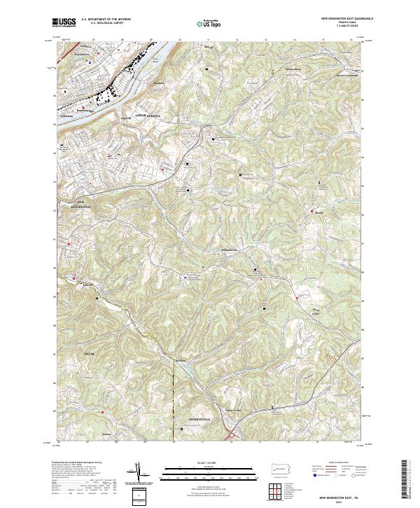 USGS Topographic Map – New Kensington East