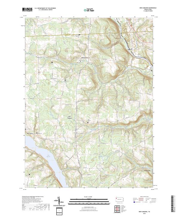 USGS Topographic Map – New Lebanon