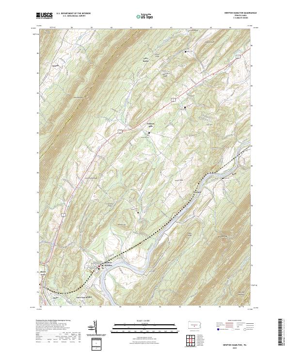 USGS Topographic Map – Newton Hamilton