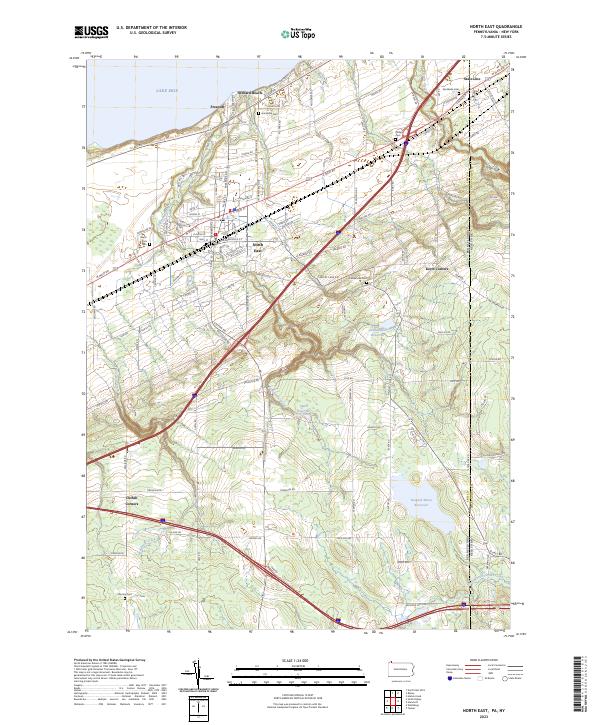 USGS Topographic Map – North East