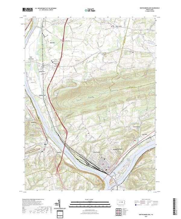 USGS Topographic Map – Northumberland