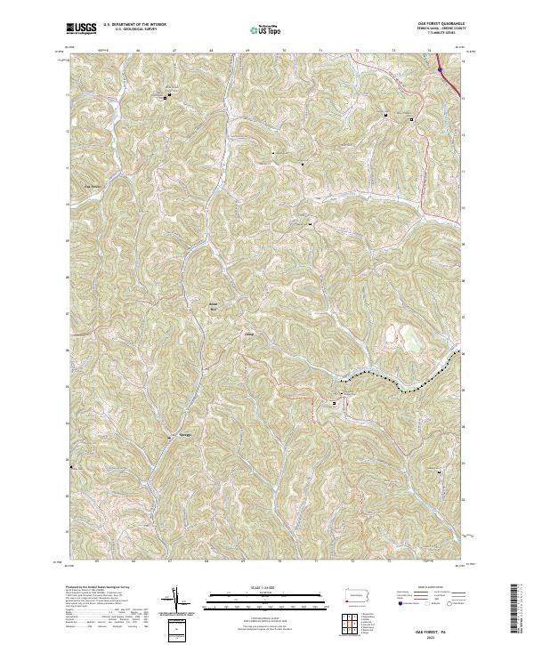 USGS Topographic Map – Oak Forest