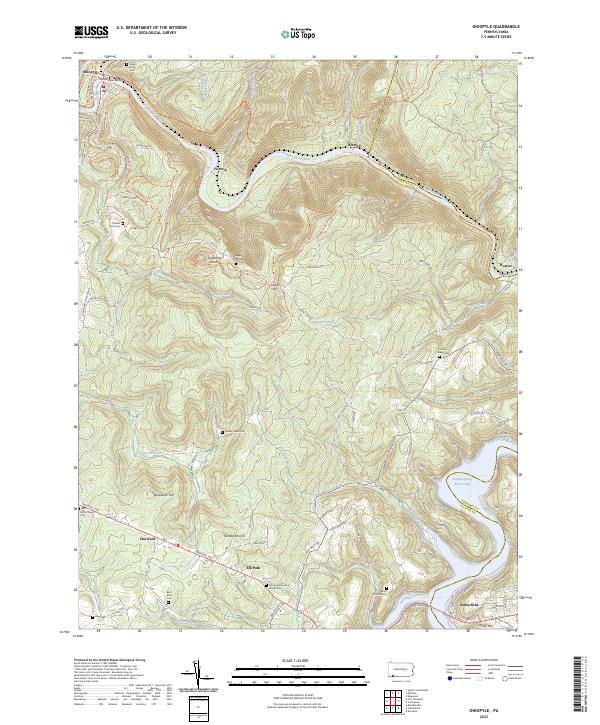 USGS Topographic Map – Ohiopyle