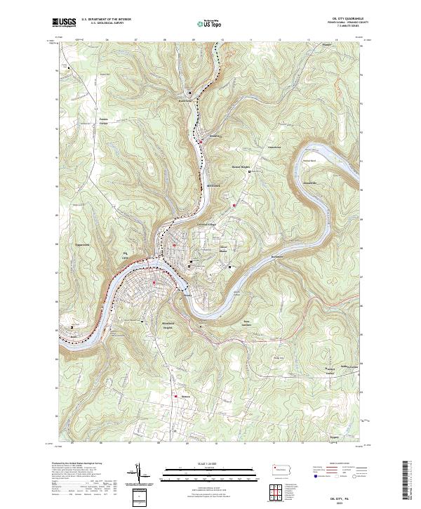 USGS Topographic Map – Oil City
