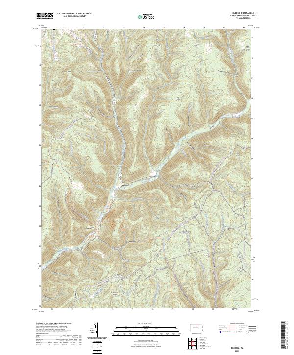 USGS Topographic Map – Oleona