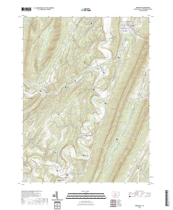 USGS Topographic Map – Orbisonia