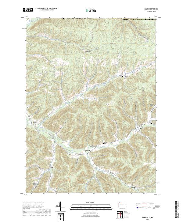 USGS Topographic Map – Oswayo