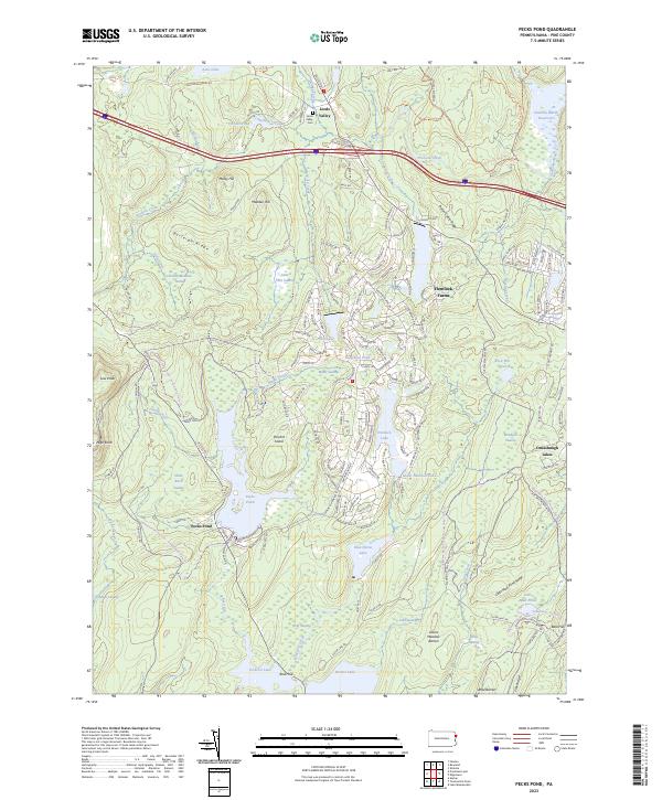 USGS Topographic Map – Pecks Pond