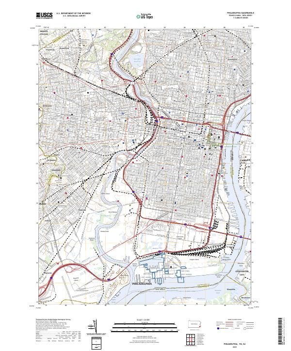 USGS Topographic Map – Philadelphia