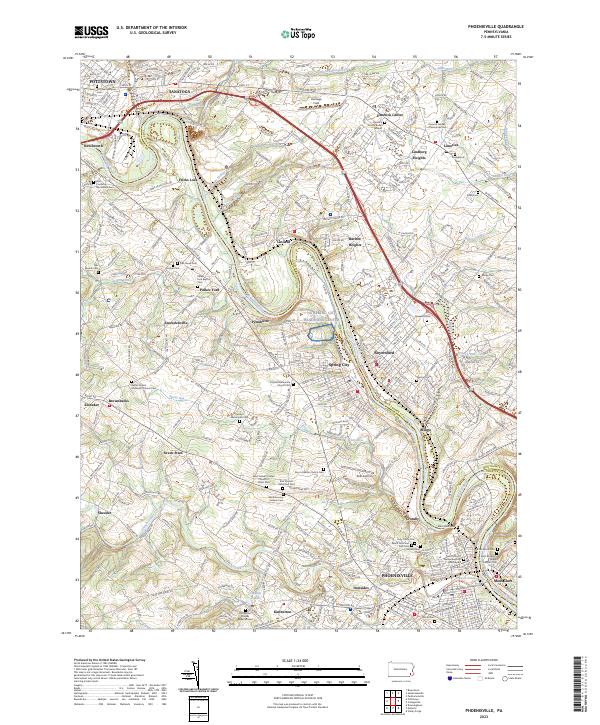 USGS Topographic Map – Phoenixville