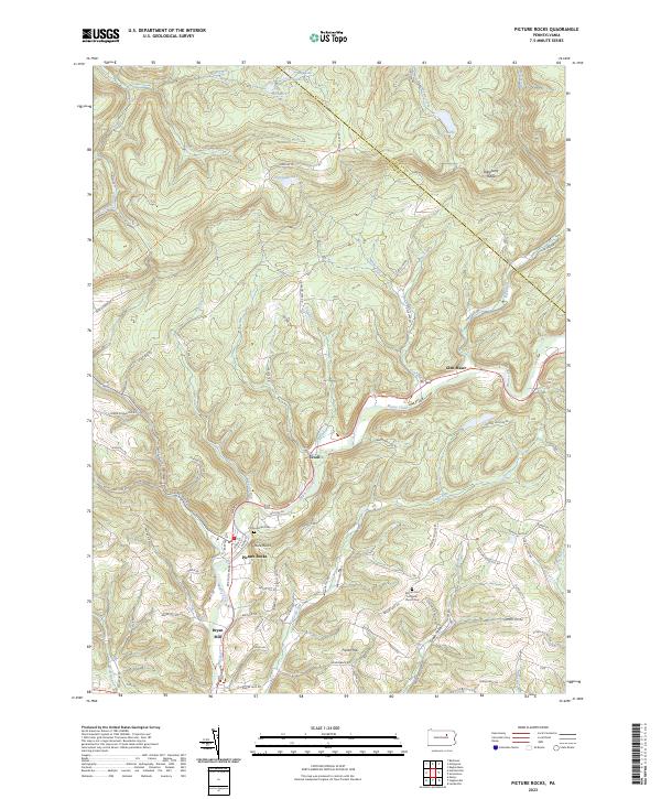 USGS Topographic Map – Picture Rocks