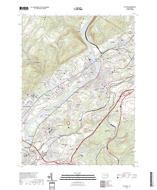 USGS Topographic Map – Pittston