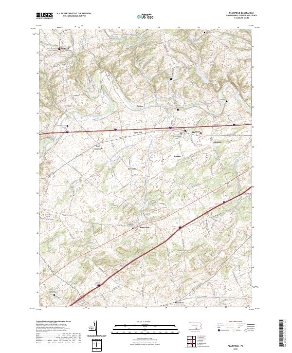 USGS Topographic Map – Plainfield