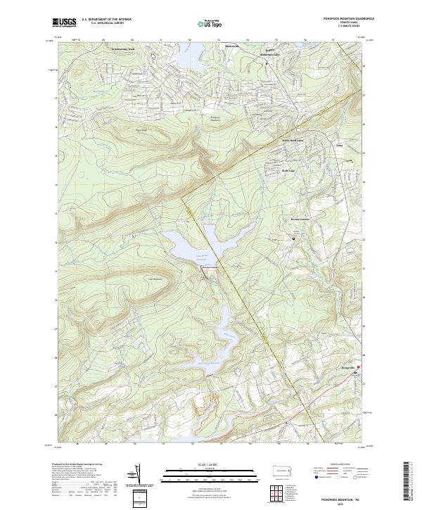 USGS Topographic Map – Pohopoco Mountain