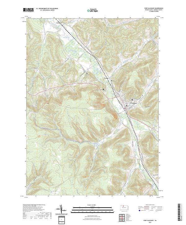 USGS Topographic Map – Port Allegany