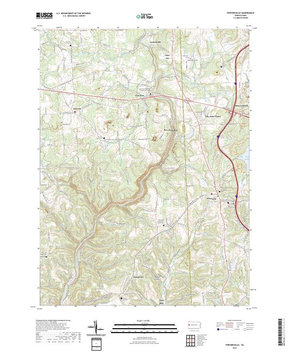 USGS Topographic Map – Portersville