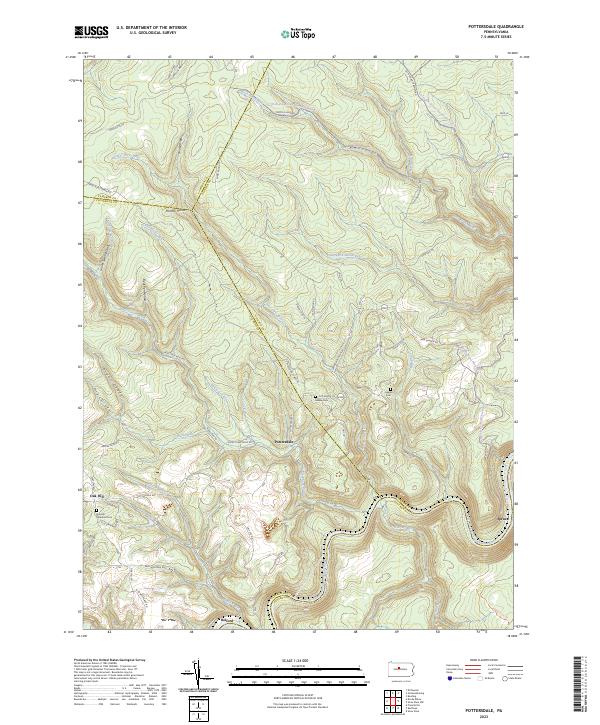 USGS Topographic Map – Pottersdale