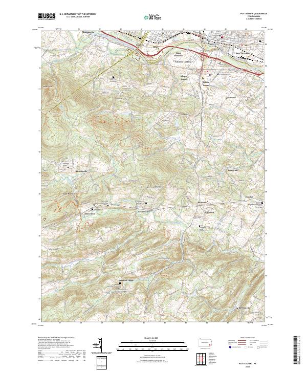 USGS Topographic Map – Pottstown