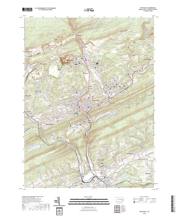 USGS Topographic Map – Pottsville