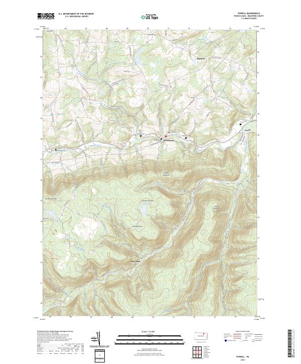USGS Topographic Map – Powell