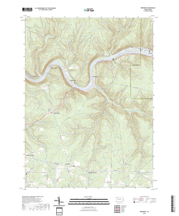 USGS Topographic Map – President