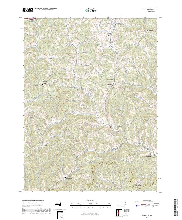 USGS Topographic Map – Prosperity