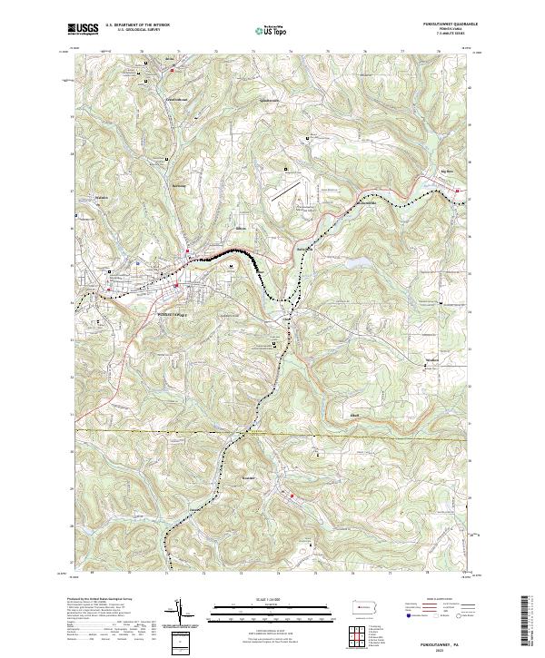 USGS Topographic Map – Punxsutawney